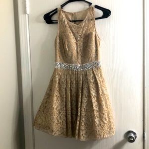 Beautiful beige prom dress